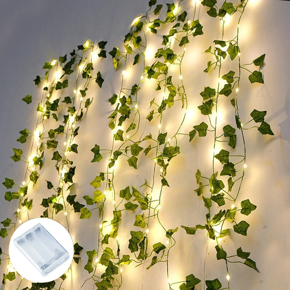 Outdoor garlands - flowers are charged by a solar battery