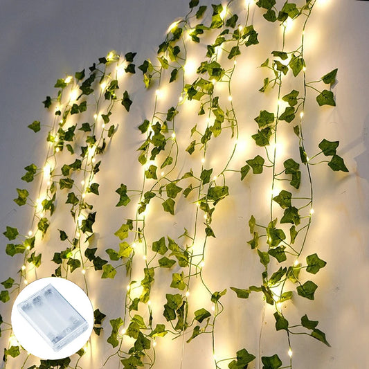 Outdoor garlands - flowers are charged by a solar battery