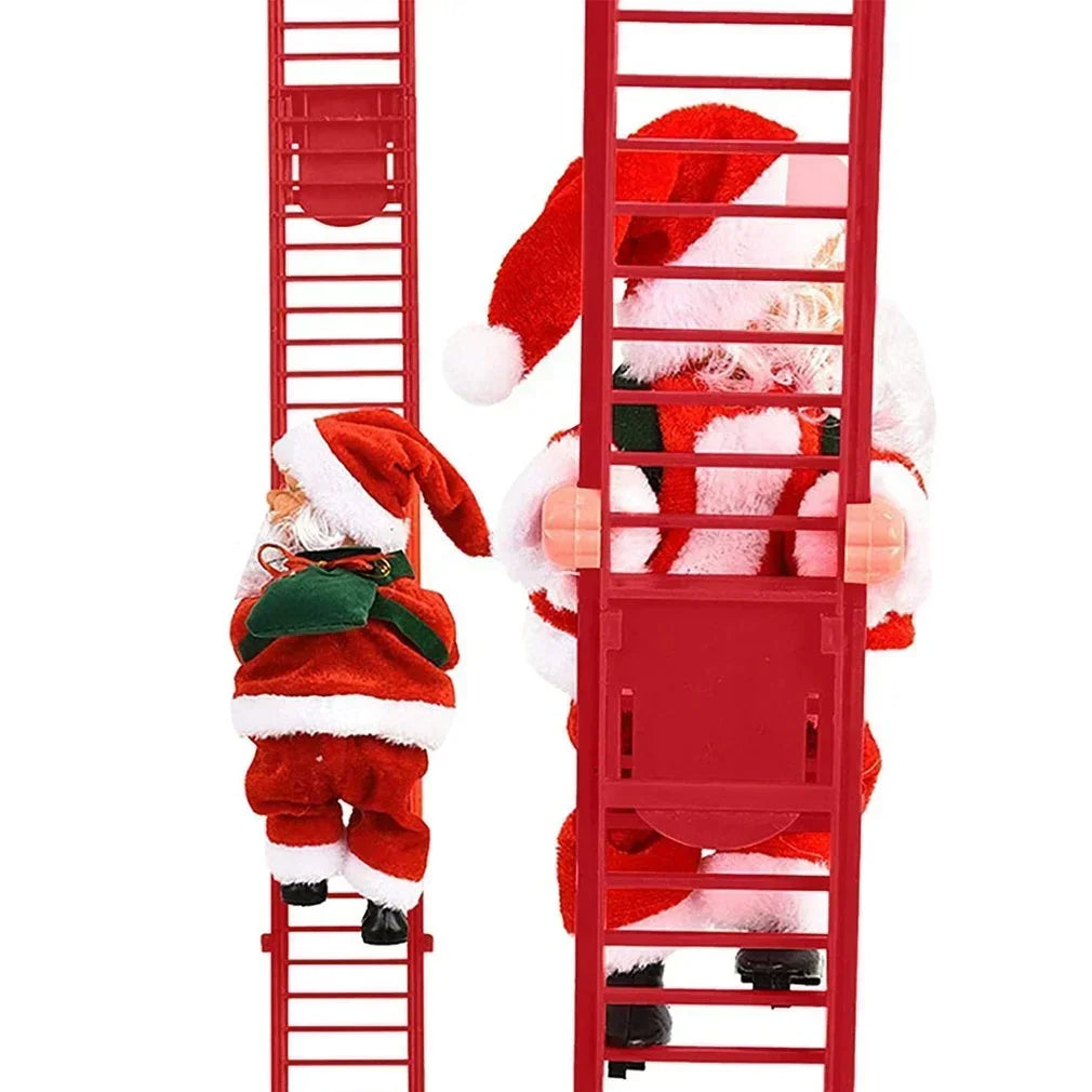 Santa climbing the ladder + ladder