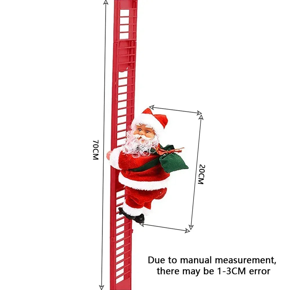 Santa climbing the ladder + ladder