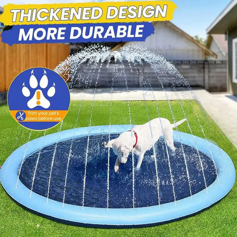 100/150cm Summer Swimming Pool Inflatable Water Sprinkler Play Coaling Mat Outdoor Interactive Fountain to Pet Dogs Kid