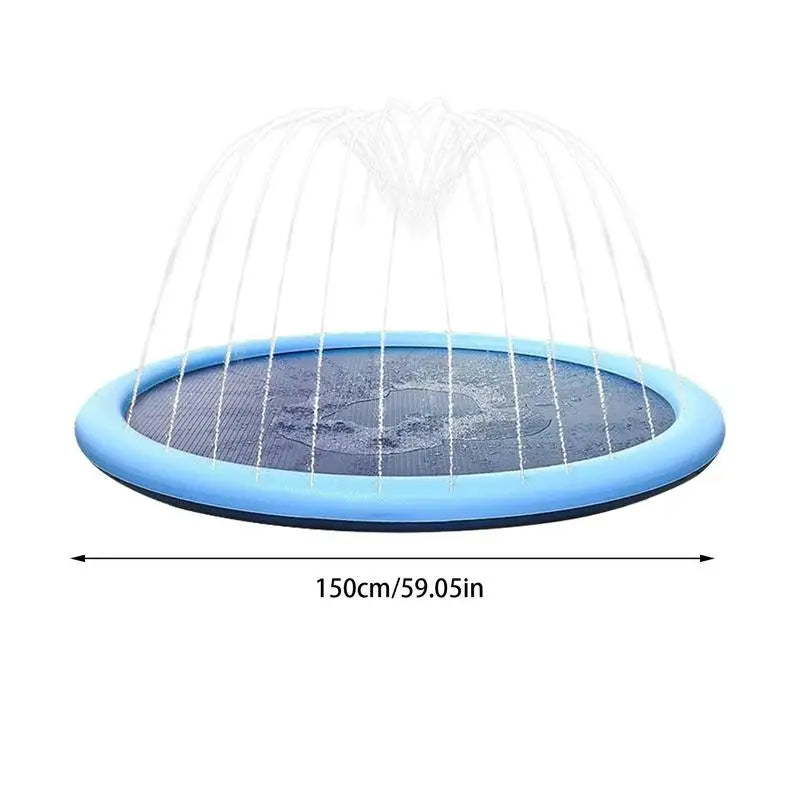 100/150cm Summer Swimming Pool Inflatable Water Sprinkler Play Coaling Mat Outdoor Interactive Fountain to Pet Dogs Kid