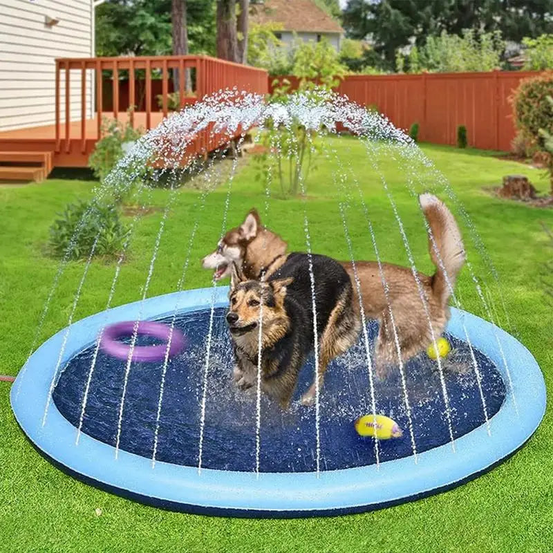 100/150cm Summer Swimming Pool Inflatable Water Sprinkler Play Coaling Mat Outdoor Interactive Fountain to Pet Dogs Kid